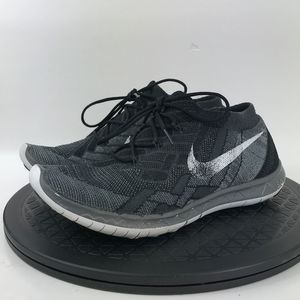 Nike Free 3.0 Flyknit Gray Athletic Running Shoes 718420-001 Women’s Size 6.5